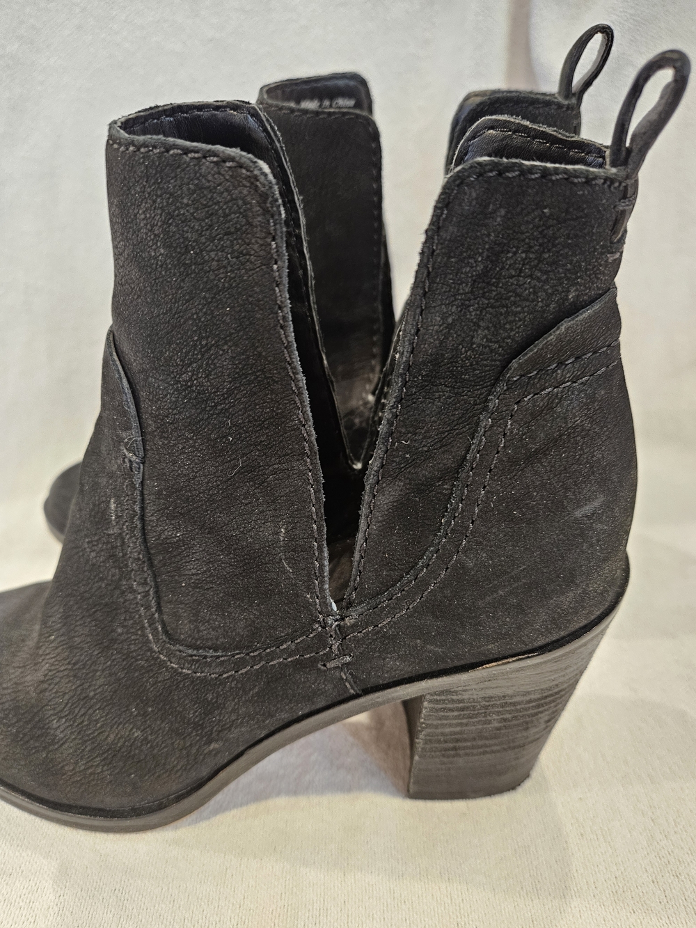 Dolce Vita Black Suede Ankle Booties with Block Heel - Picture 8 of 8